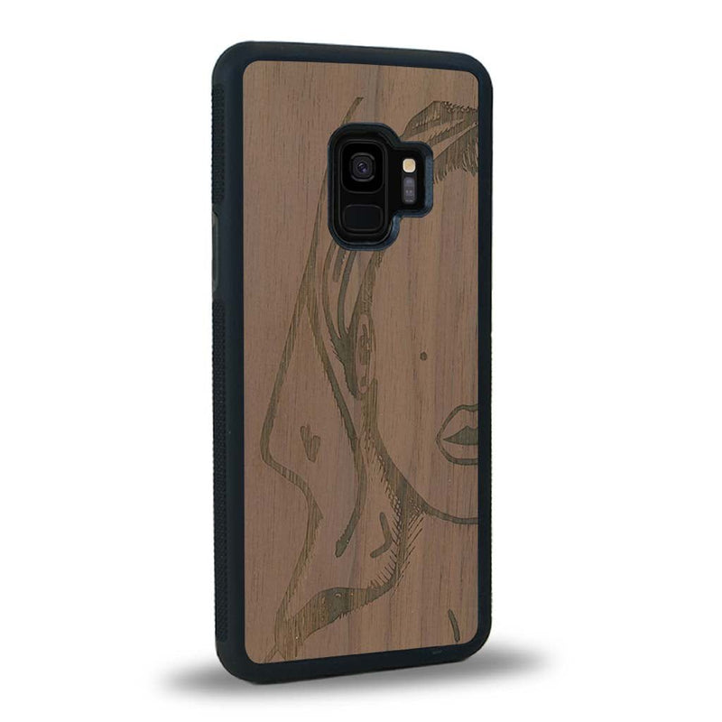 Coque Samsung S9+ - Au féminin - Coque en bois