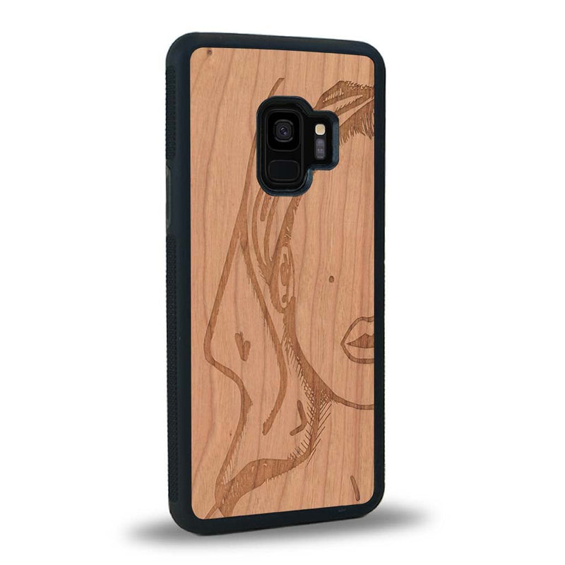 Coque Samsung S9 - Au féminin - Coque en bois