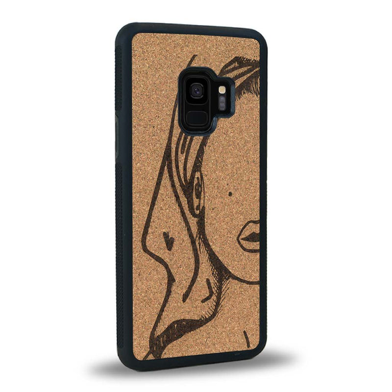 Coque Samsung S9+ - Au féminin - Coque en bois