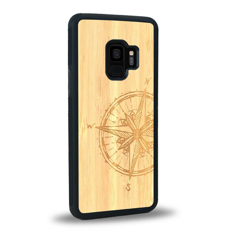 Coque Samsung S9+ - La Rose des Vents - Coque en bois