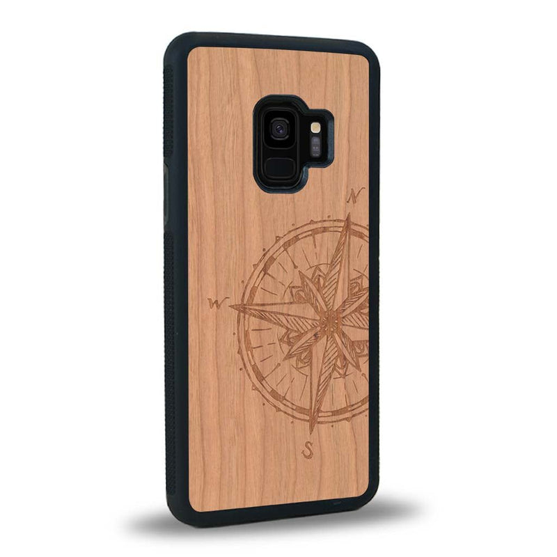 Coque Samsung S9+ - La Rose des Vents - Coque en bois