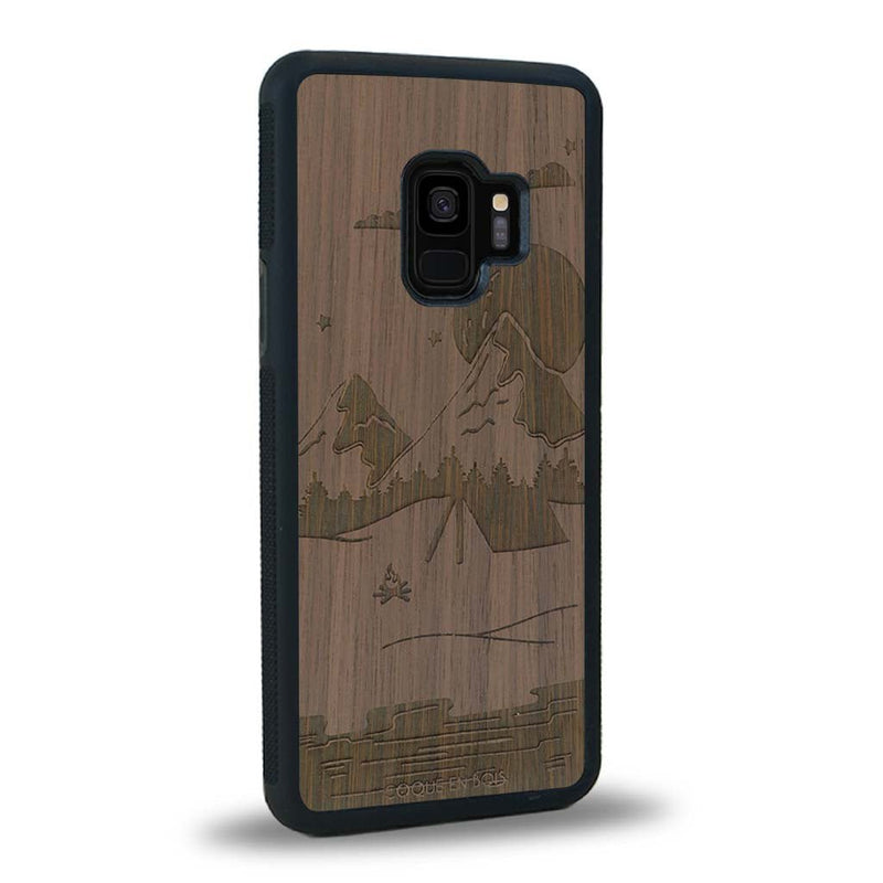 Coque Samsung S9+ - Le Campsite - Coque en bois