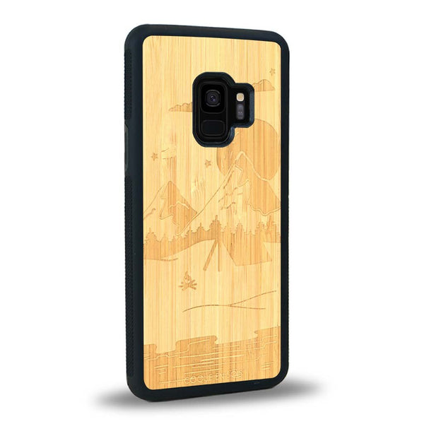 Coque Samsung S9+ - Le Campsite - Coque en bois
