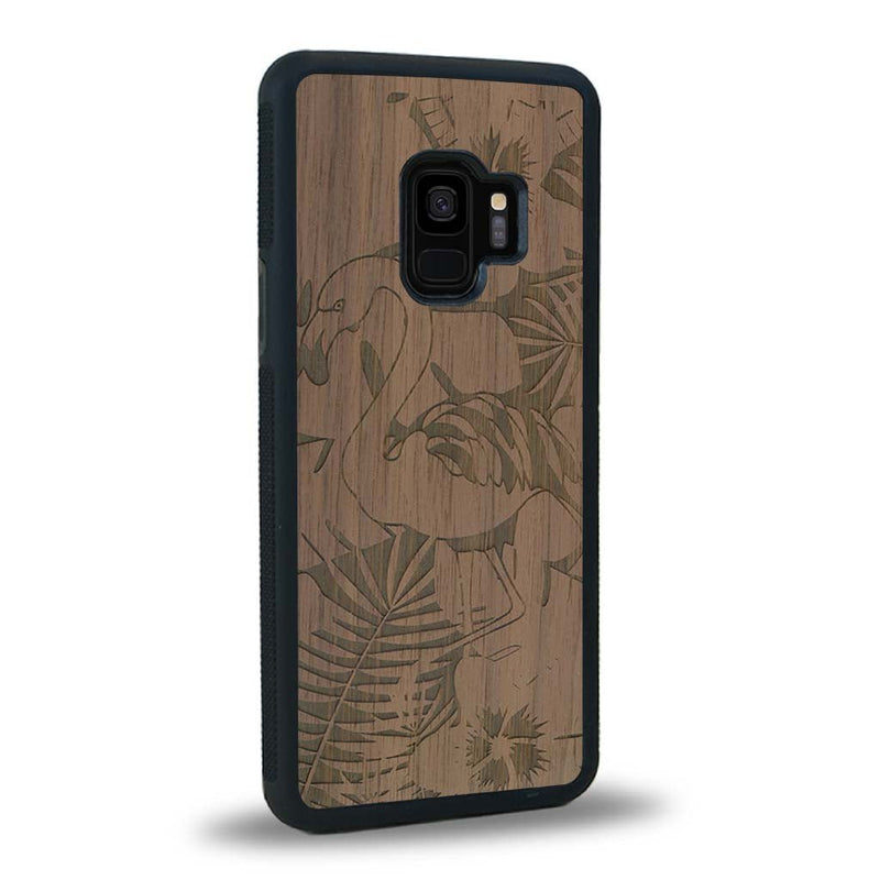 Coque Samsung S9 - Le Flamant Rose - Coque en bois