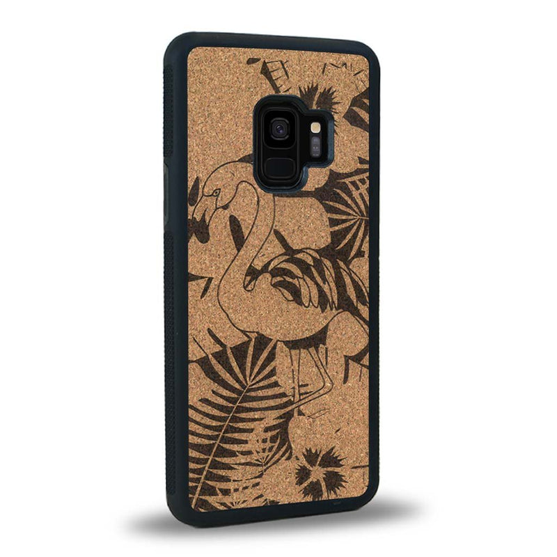 Coque Samsung S9+ - Le Flamant Rose - Coque en bois