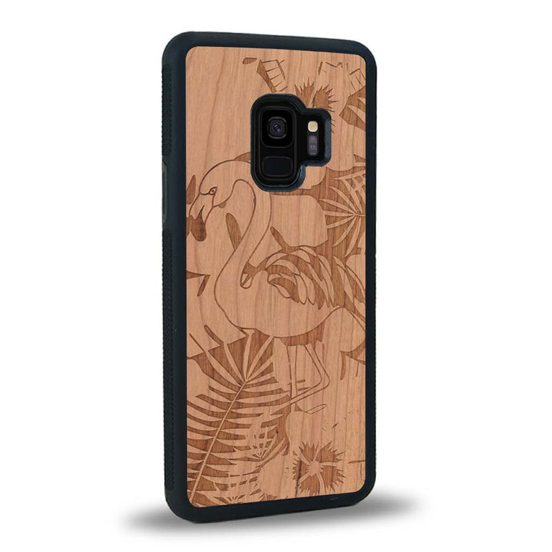 Coque Samsung S9+ - Le Flamant Rose - Coque en bois