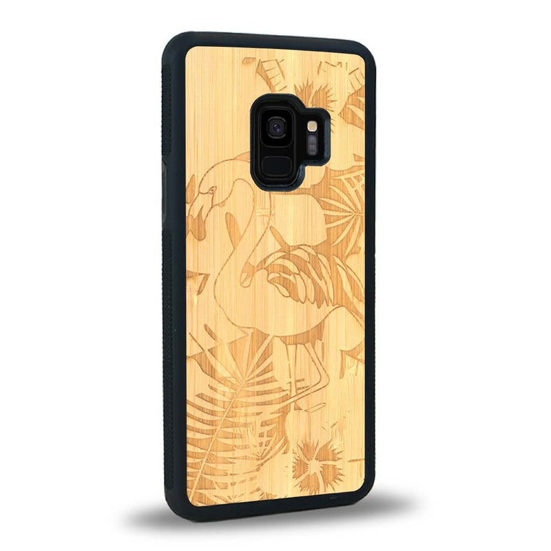 Coque Samsung S9+ - Le Flamant Rose - Coque en bois