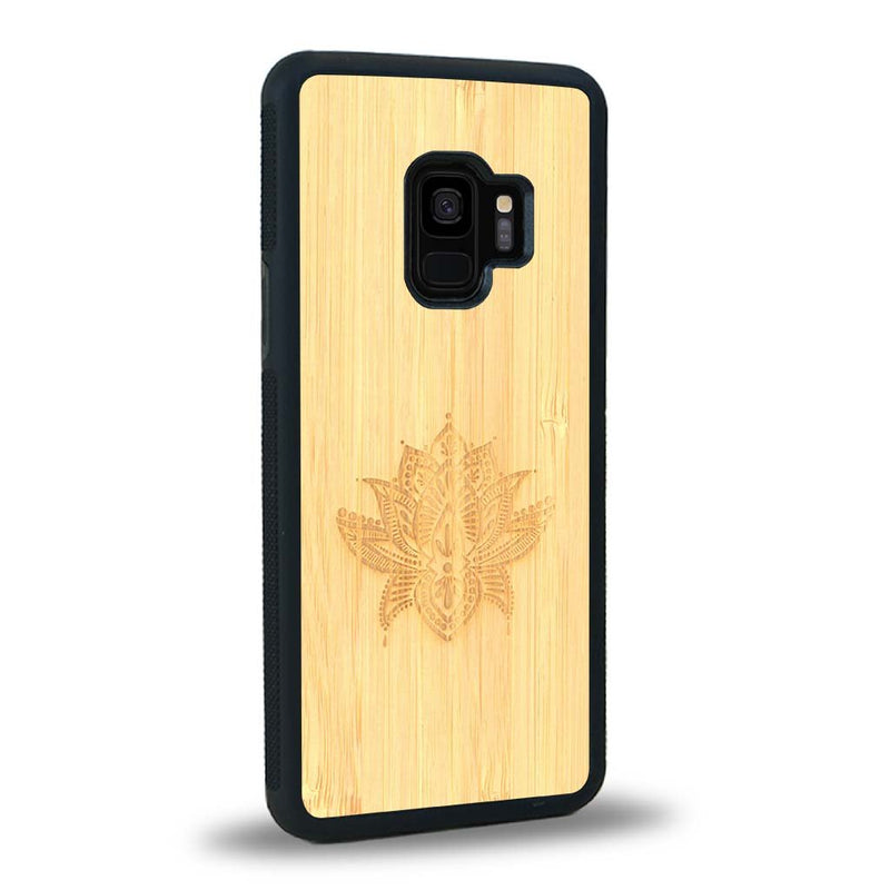 Coque Samsung S9+ - Le Lotus - Coque en bois