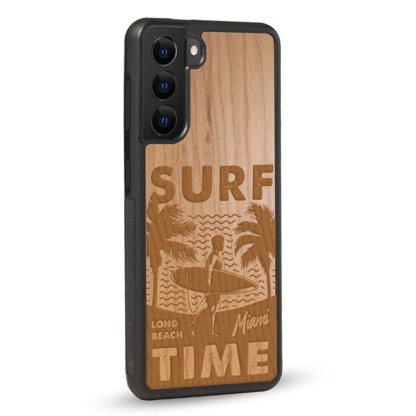 Coque Samsung - Surf Time - Coque en bois