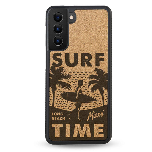 Coque Samsung - Surf time - Coque en bois