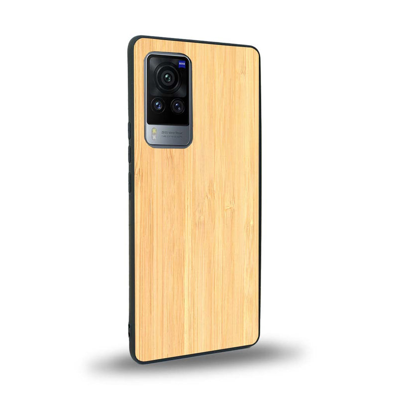 Coque de protection en bois véritable fabriquée en France pour Vivo X60 sans gravure avec un design minimaliste et moderne