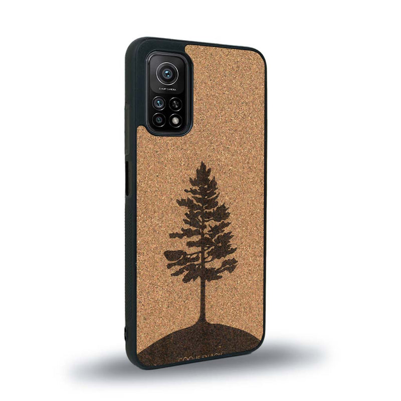 Coque de protection en bois véritable fabriquée en France pour Xiaomi Mi 10 Lite sur le thème de la nature, de la fôret et de l'écoresponsabilité avec une gravure représentant un arbre 