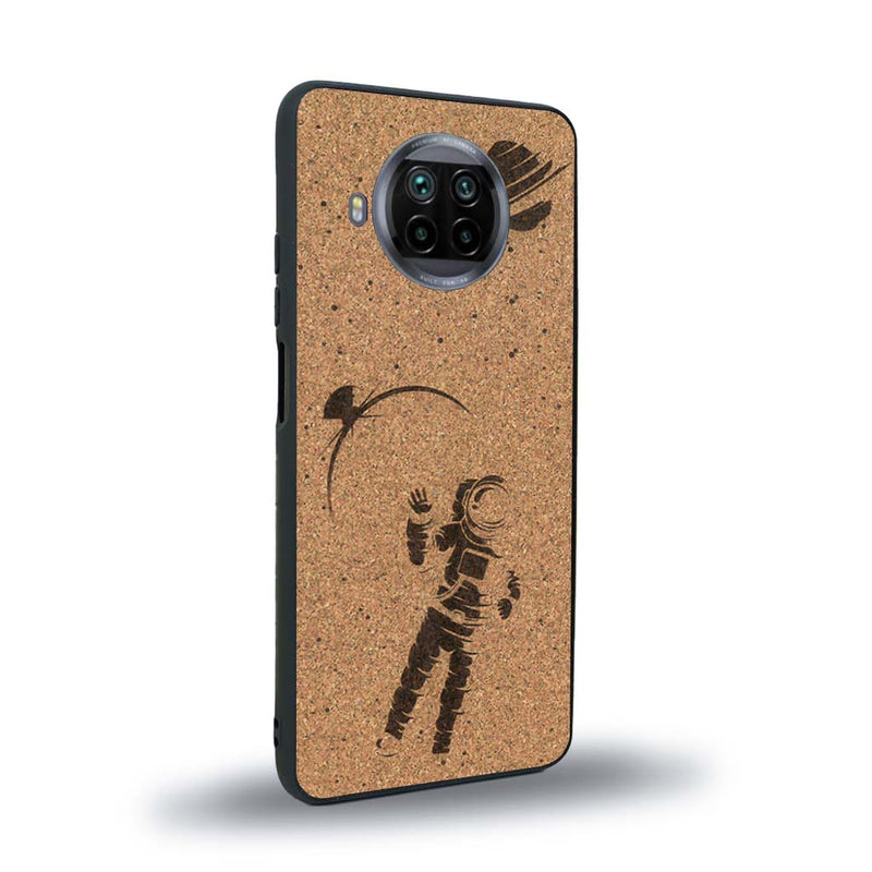 Coque de protection en bois véritable fabriquée en France pour Xiaomi Mi 10T Lite sur le thème des astronautes
