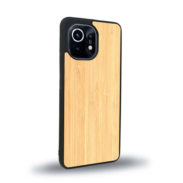 Coque de protection en bois véritable fabriquée en France pour Xiaomi Mi 11 sans gravure avec un design minimaliste et moderne