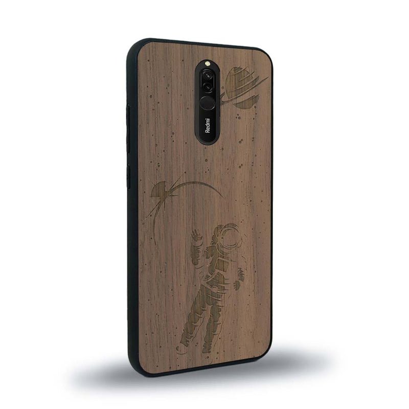 Coque de protection en bois véritable fabriquée en France pour Xiaomi Mi 9T sur le thème des astronautes