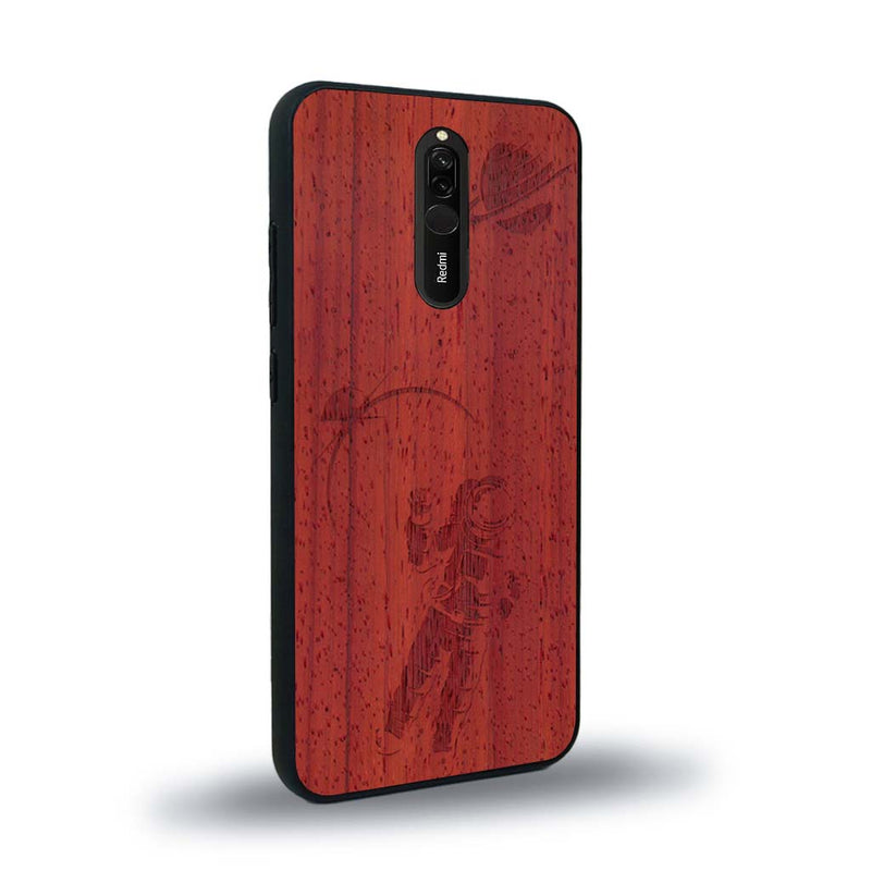 Coque de protection en bois véritable fabriquée en France pour Xiaomi Mi 9T sur le thème des astronautes