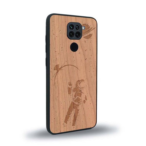 Coque de protection en bois véritable fabriquée en France pour Xiaomi Redmi Note 9 sur le thème des astronautes