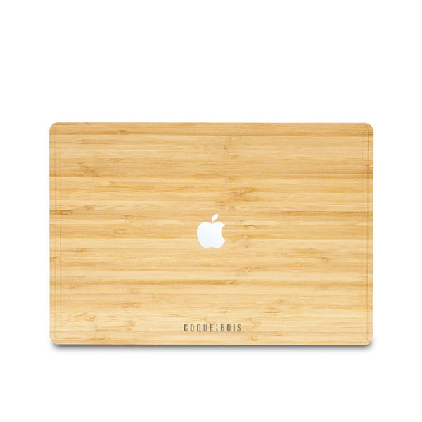 Cover Macbook Bambou - Personnalisable - Coque en bois