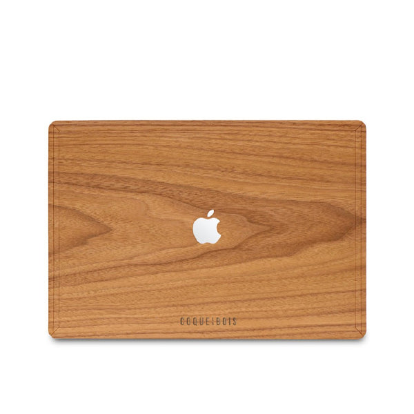 Cover Macbook Merisier - Personnalisable - Coque en bois