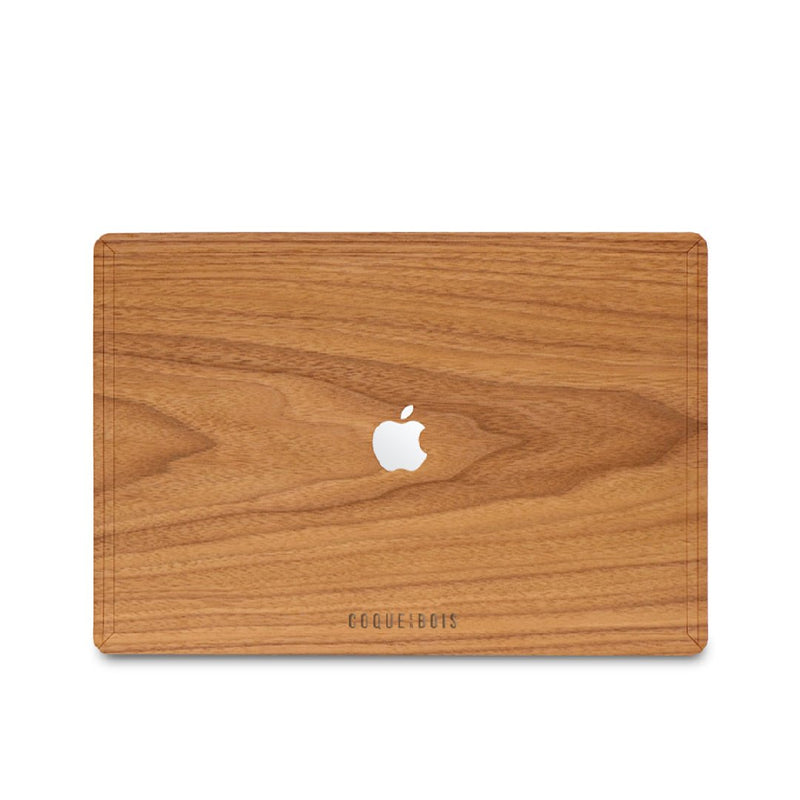 Cover Macbook Merisier - Personnalisable - Coque en bois