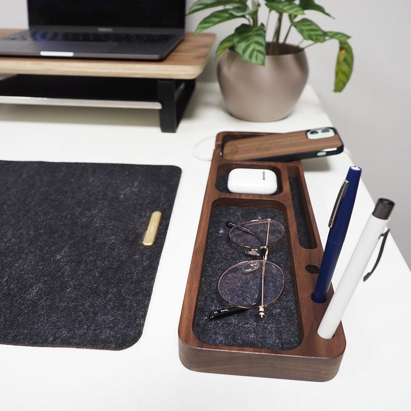Organisateur de bureau - Le Minutieux - Coque en bois