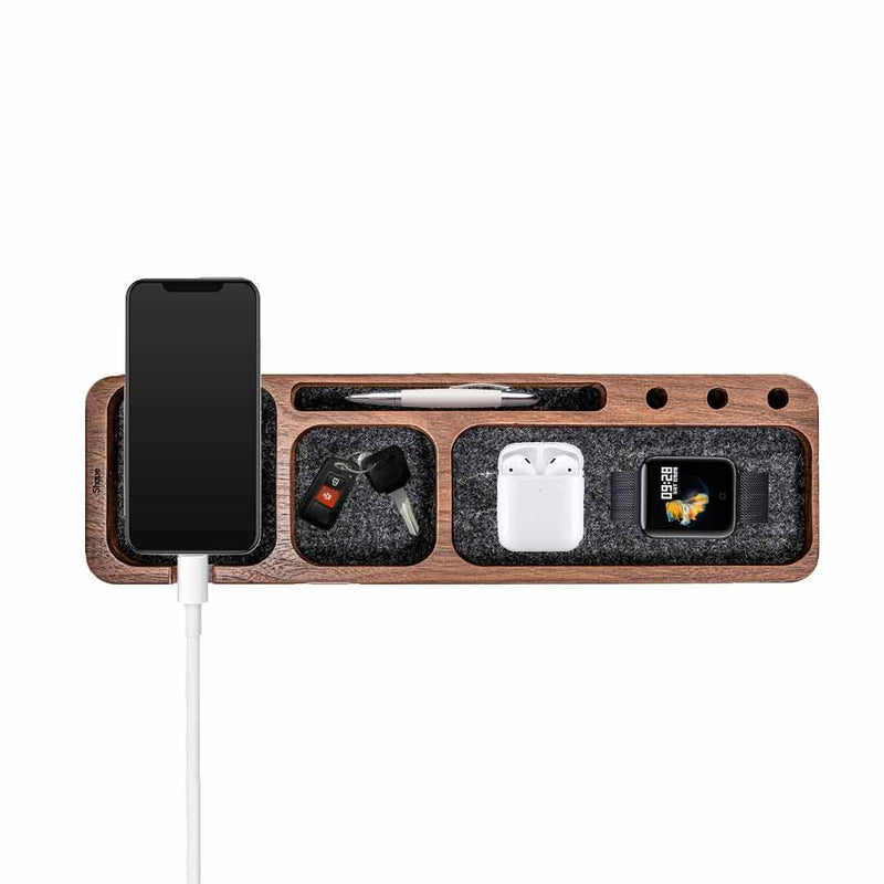 Organisateur de bureau - Le Minutieux - Coque en bois